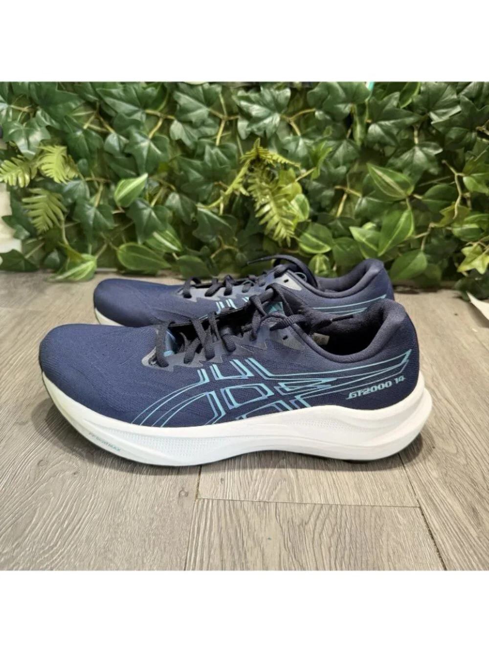 Asics GT-2000 14 Mens Size 10.5 Navy Blue White Athletic Running Shoes Sneakers